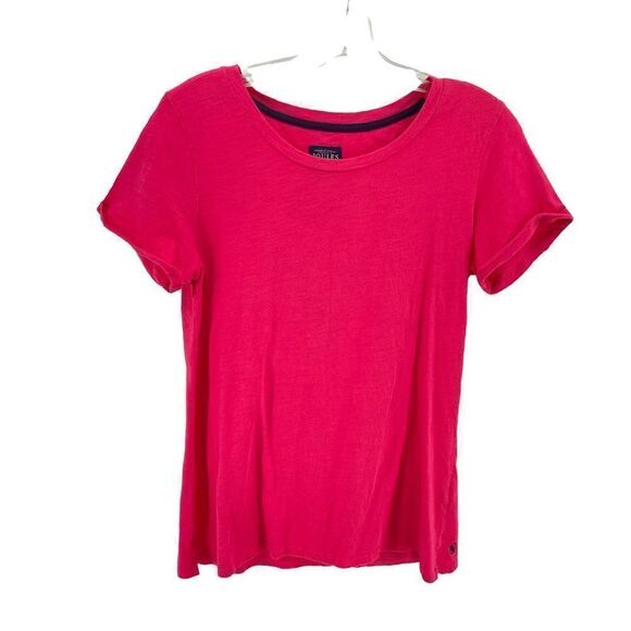 Joules Nessa hot pink tee t shirt shirt sleeve burnout 6 medium EUC - Picture 1 of 11